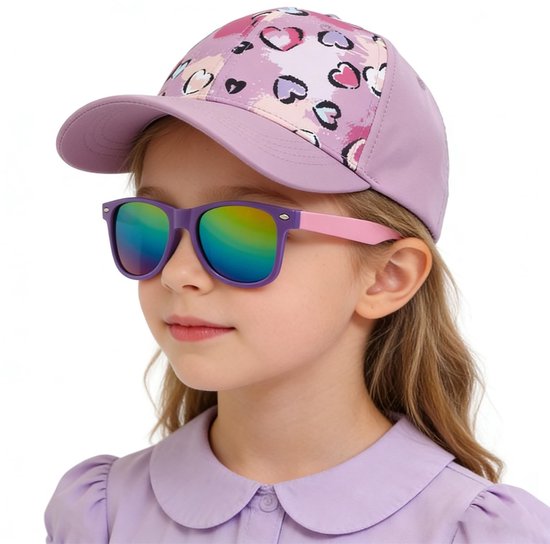 Dailygoods- Honkbalpet Set met Zonnebril - Verstelbare Kinderhoed - Ademend - Lichtgewicht - UV-bescherming - Sportief Design - Kindermuts van Dailygoods — afbeelding 4