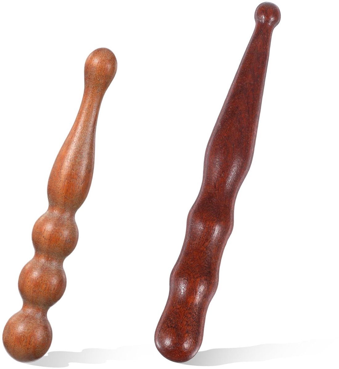 Dailygoods- Acupressuur Pen Houten Set - 2 Stuks - Sandelhout - Massage Tool - Drukpunt Tool - Ontspanning Lichaam - Massagepen