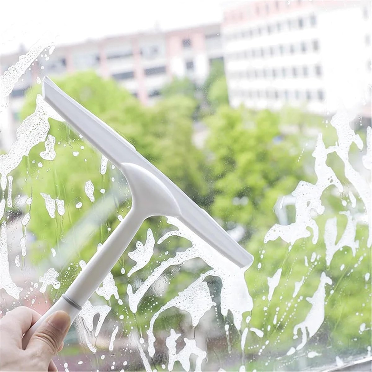 Glas Reiniging Zuigmond - Venster Wisser - Streeploos Reinigen - Lichtgewicht Constructie - 2 stuks - Wit