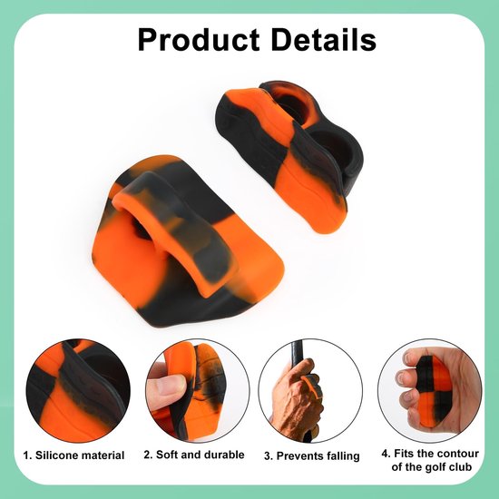 Cosensi- Golftrainingshulpmiddel 2 Stuks - Siliconen Golfswingtrainingstools - Houdingsoefenaccessoires - Geschikt voor Beginners - Afmetingen: Groot 7x5,3 cm / Klein 7x3,5 cm - Premium Materiaal - Golftraining van Cosensi — afbeelding 2