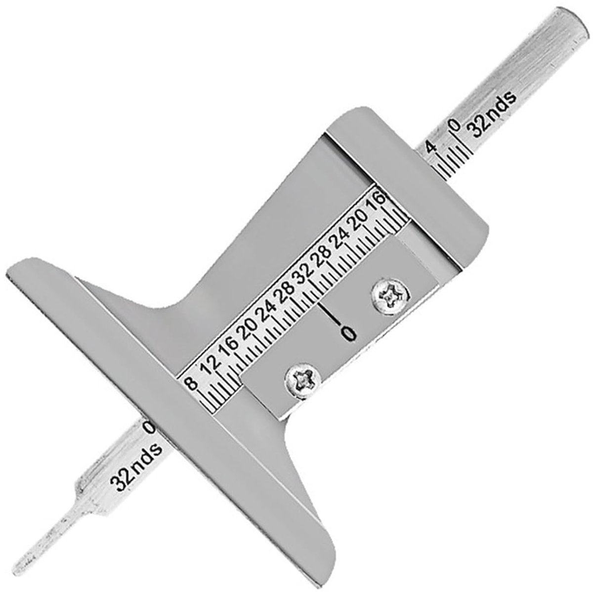 Bandenprofieldieptemeter - Profielmeter Liniaal - Banden Controleren - Roestvrij Staal - 98 mm - Zilver