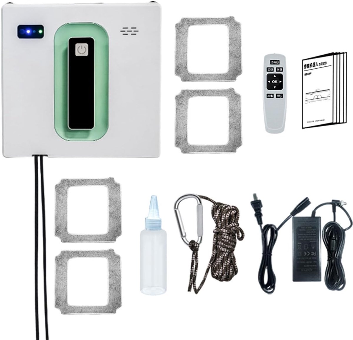 Robot Ruitenreiniger - Automatische Glaswasser - Ramen Schoonmaken - Dubbele Waterstraal - 50ml Watertank - Wit