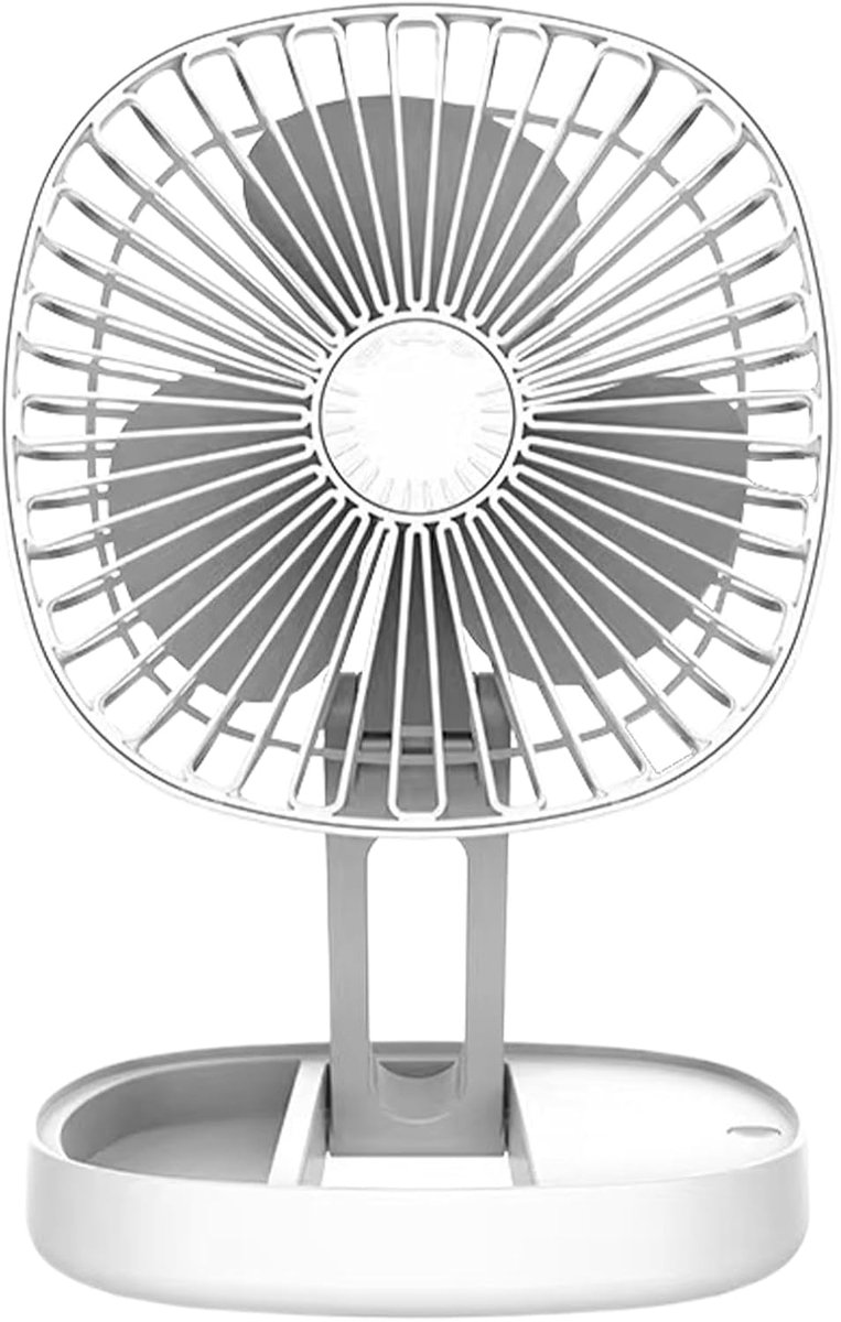 Koelende ventilator - Draagbare koeler - Persoonlijke verkoeling - Opvouwbaar en stil - 78 x 177 cm - Wit