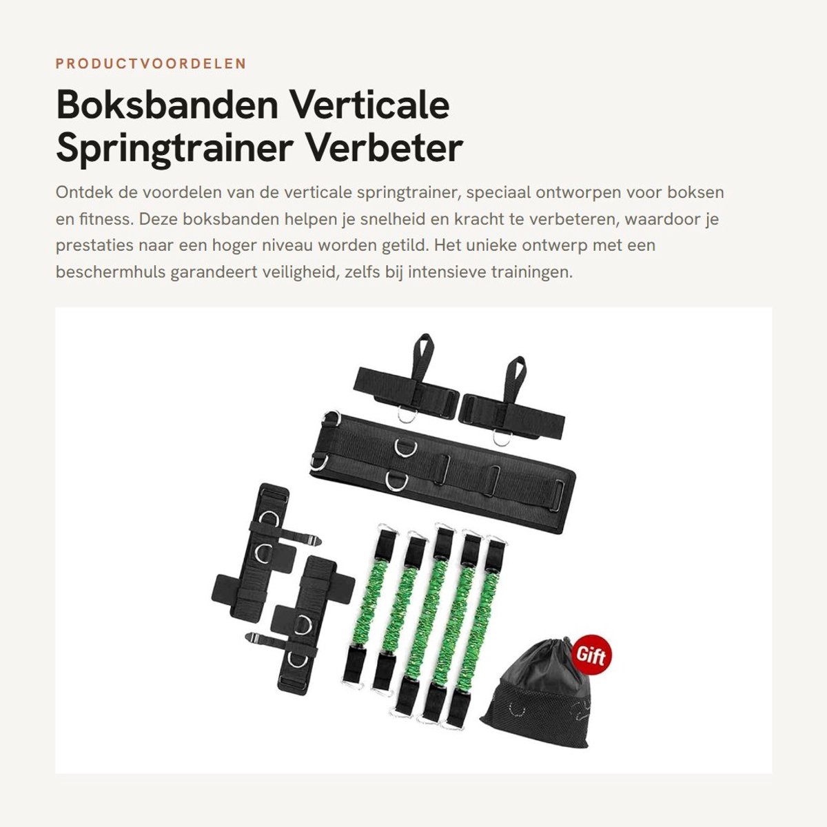 Dailygoods- Boksbanden - Verticale Springtrainer - Weerstandsbanden Set - Veiligheidsbeschermhuls - TPE Materiaal - Draagbaar en Handig