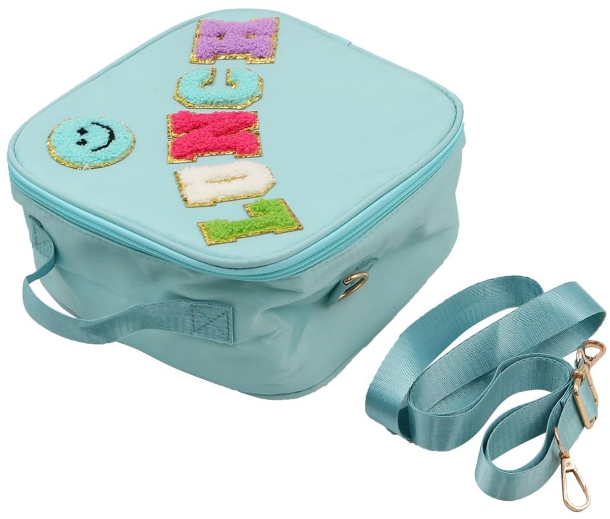 Dailygoods - Thermische lunchtas - Geïsoleerde lunchtas - Duurzaam en vlekbestendig - Lichtblauw - Lunchtas voor school en picknick - Geschikt voor jo...