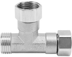 Dailygoods- Pijpfitting 304 Roestvrij Staal - 3-weg T-stuk - G1/2 Connector - Voor Water/Gas - Lekvrije Verbinding - Normale Druk 5kg - Fitting