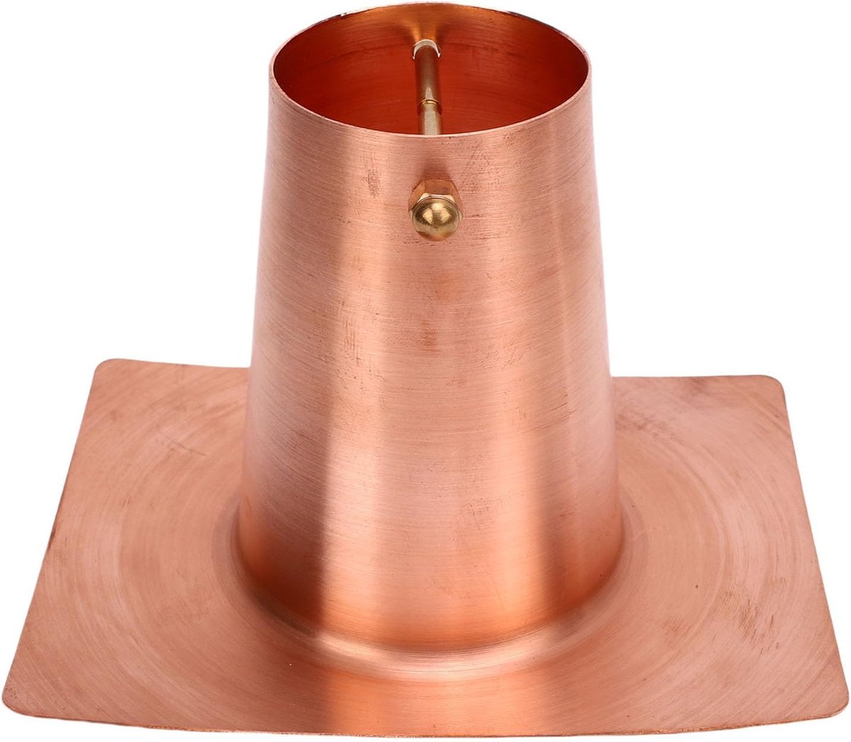 Regenketting Adapter - Goot Bevestiging - Waterafvoer Optimaliseren - Massief Koper - 13 x 95 cm - Koperkleurig