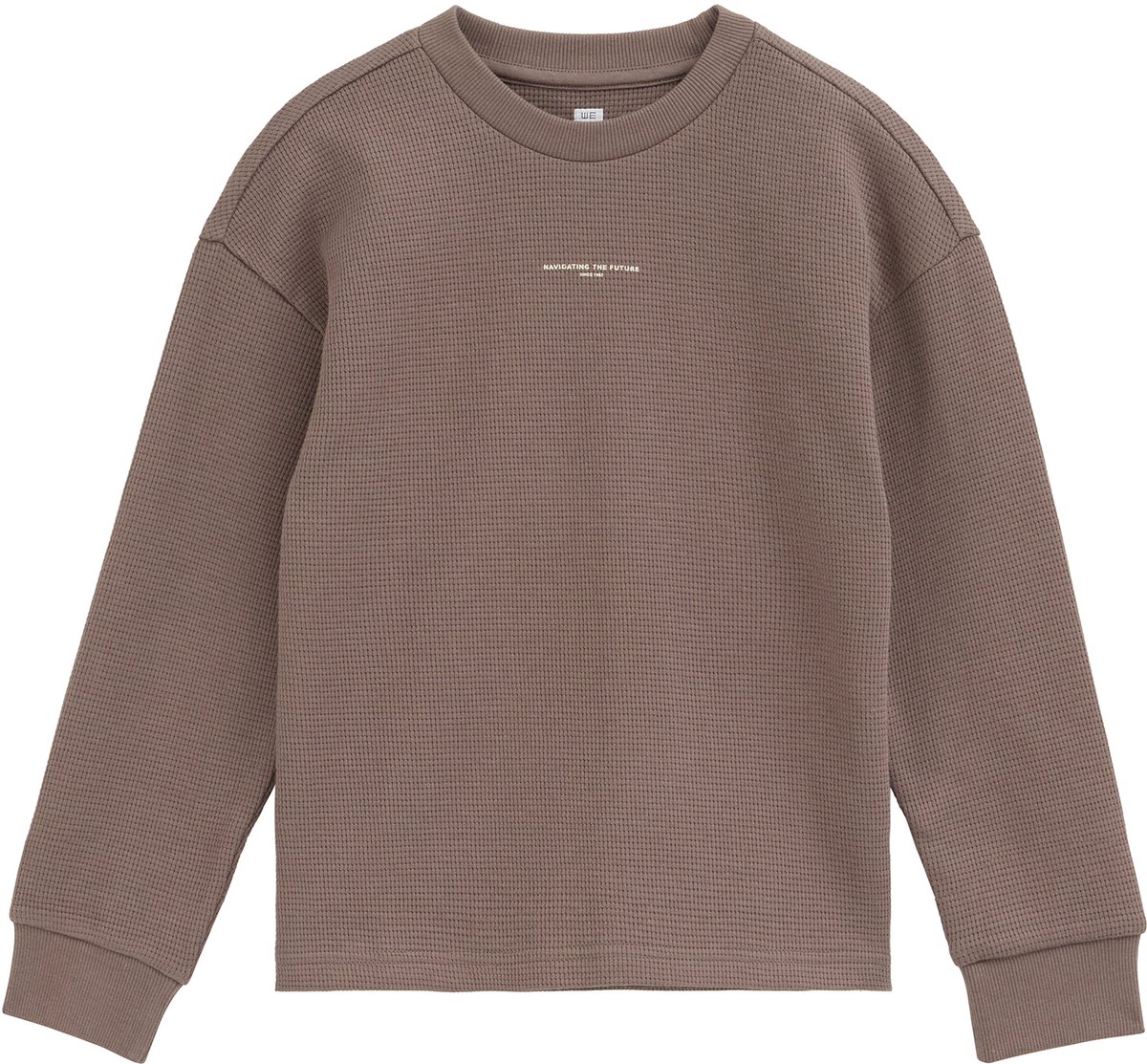 WE Fashion Jongens T-shirt met print en structuur