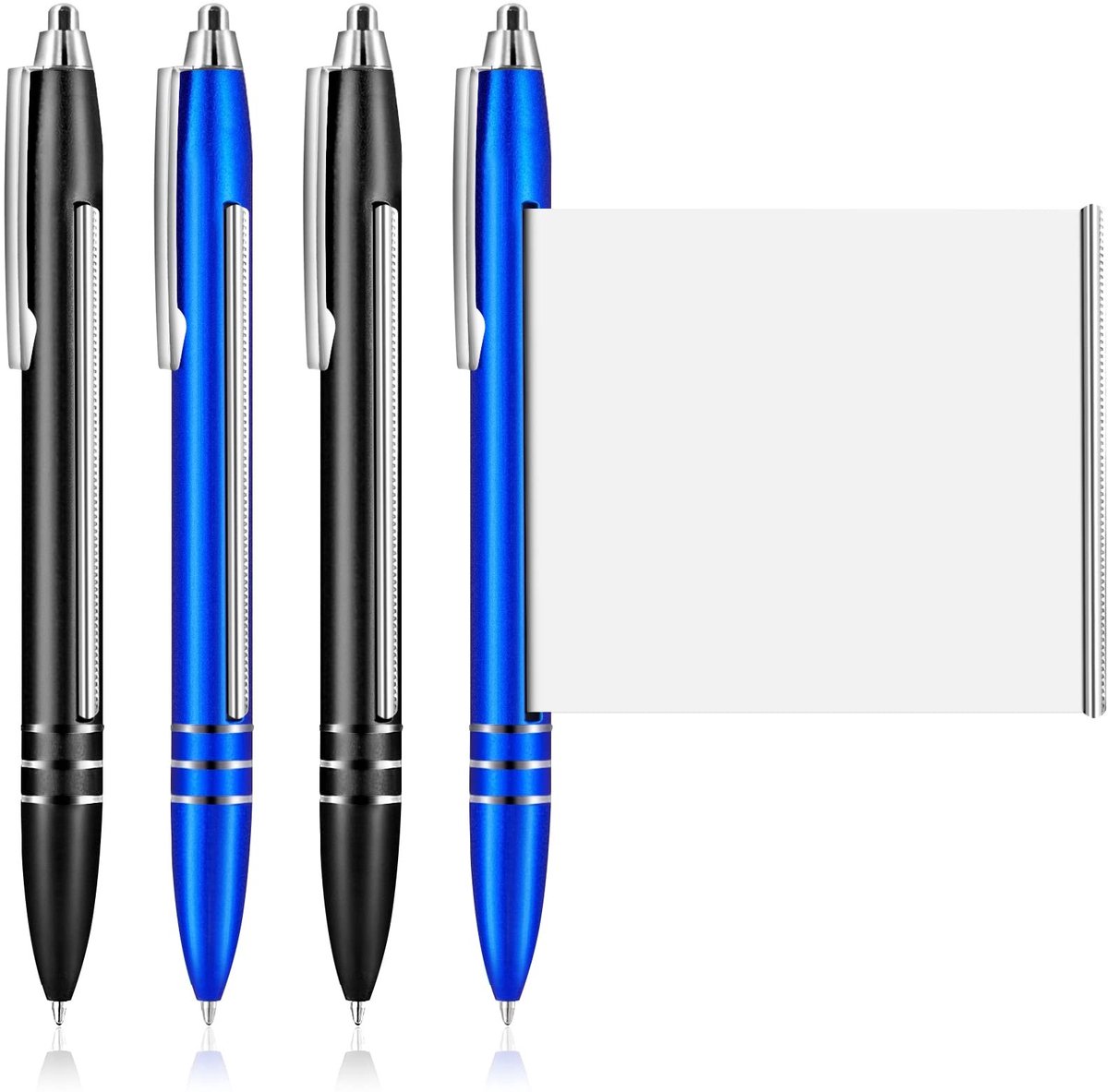 Dailygoods - 4 Stuks Balpen met Spiekbriefje - Intrekbaar en Reservevullingen voor Studenten