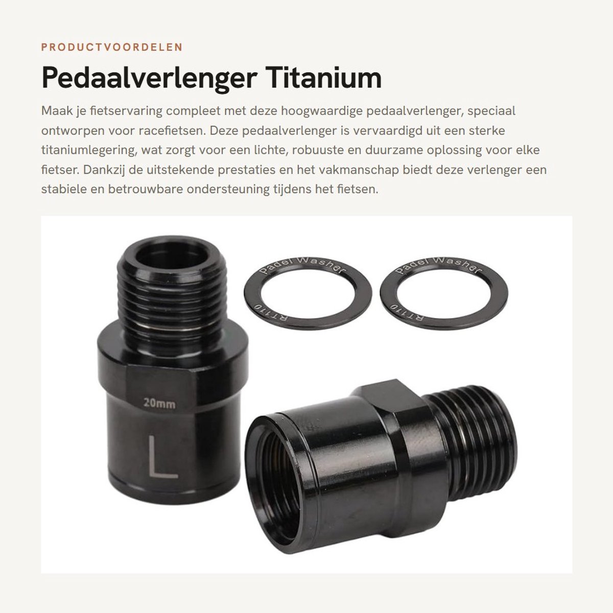 Dailygoods- Pedaalverlenger Titaniumlegering - Fietspedalen Roestpreventie - Duurzaam - Slijtvast - Geluidsarm - Professionele Prestaties