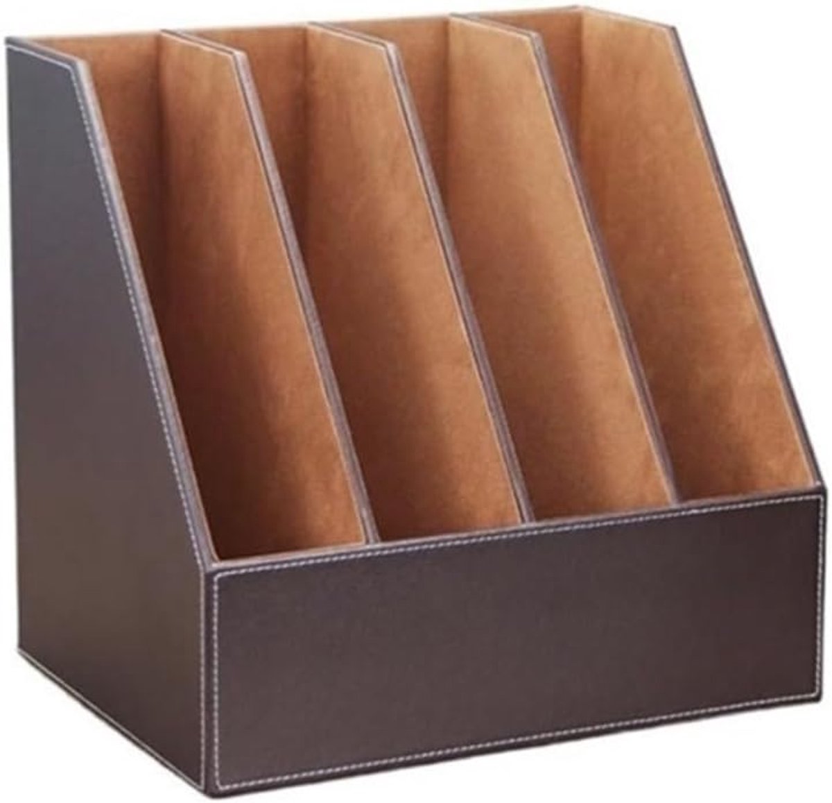 Bestandsrek Verticale Maphouder - Bureau Organizer - Kantoor Opruimen - Vier Compartimenten - 10 x 10 x 10 mm - Oranje