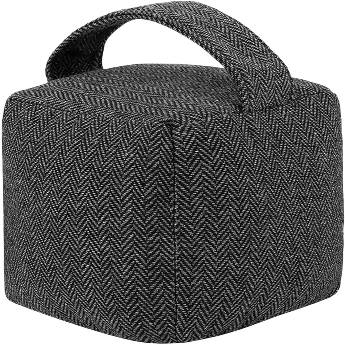 Verzwaarde Deurstopper - Rustieke Tas - Deuren Open Houden - Stevig Robuust Ontwerp - 16x16 cm - Grijs