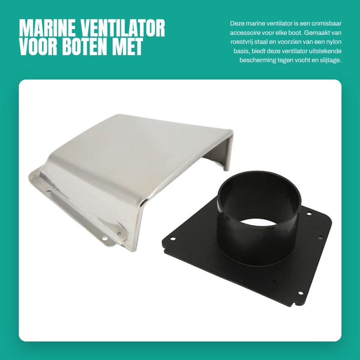 Dailygoods - Marine Ventilator voor Boten met Roestvrij Stalen Vent Cover