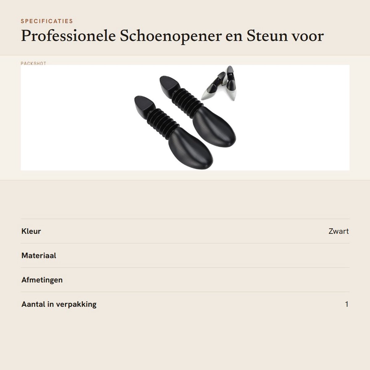 Dailygoods- Schoenleest Professioneel - Schoenspanner - Schoentrekker - Antikreuk - Hielondersteuning - Geschikt voor Mannen/Vrouwen - Schoenstrekker