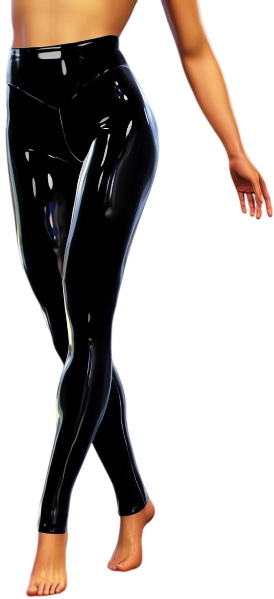 Dailygoods- Legging Dames Hoge Taille - Metallic Legging - Stretch Legging - Volledige Lengte - Slank Fit - Perfect voor Feestdagen - Danslegging