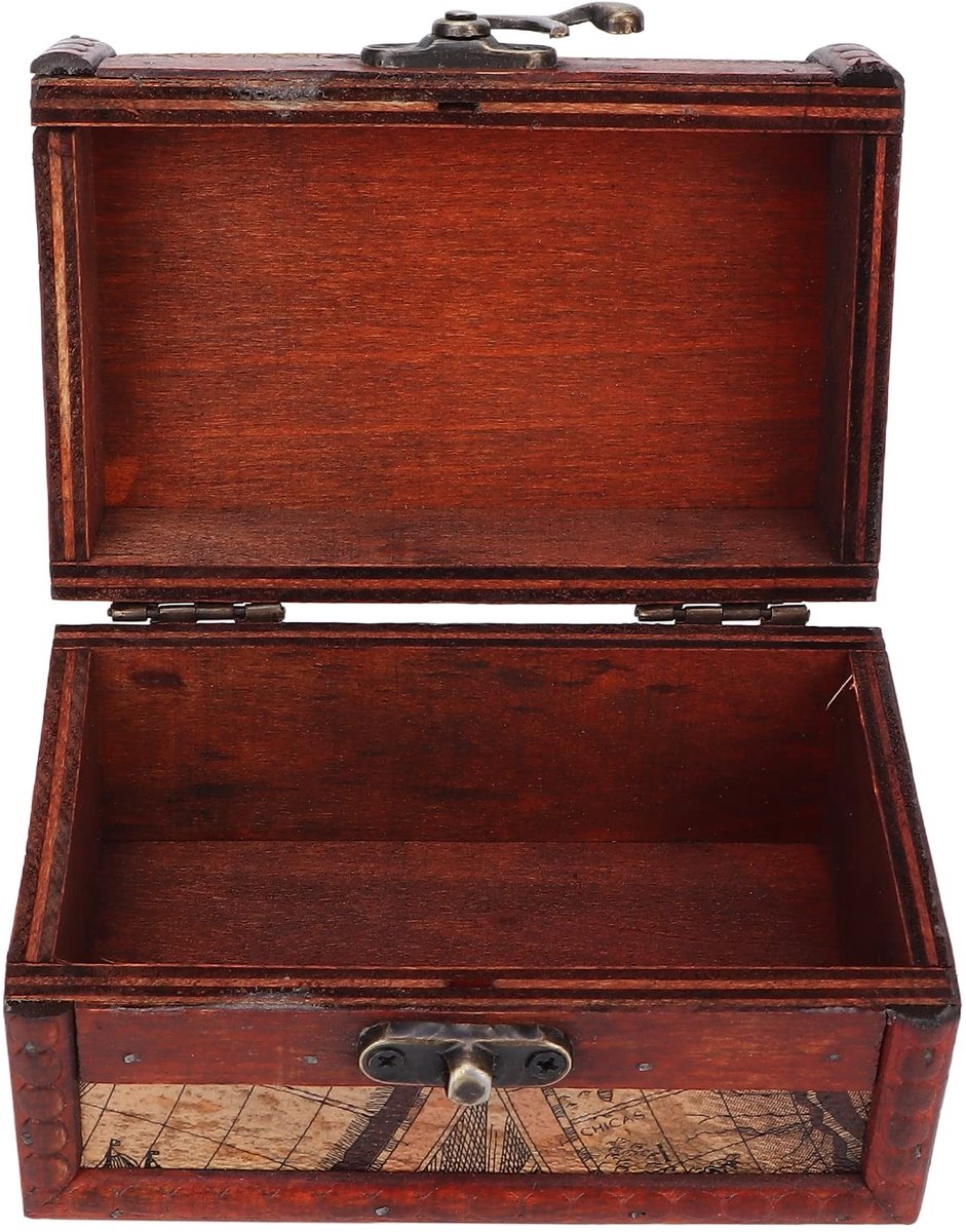 Dailygoods- Opbergdoos Vintage - Decoratieve Organizer - Cederhouten Doos - Multifunctioneel - Duurzaam - Hoogwaardig Materiaal - Opbergbox