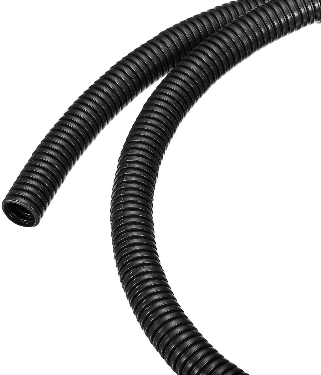 Dailygoods - Hittebestendige Flexibele Kabelbeschermslang Zwart 63/8 x 40m