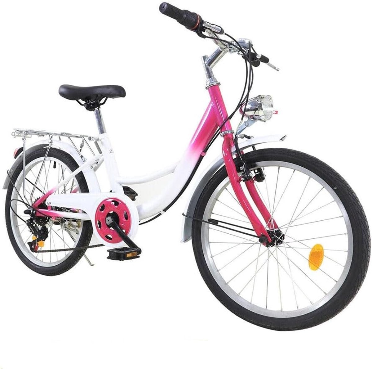 Meisjesfiets Kinderfiets Veilig Fietsen 6 Versnellingen 20 inch Roze