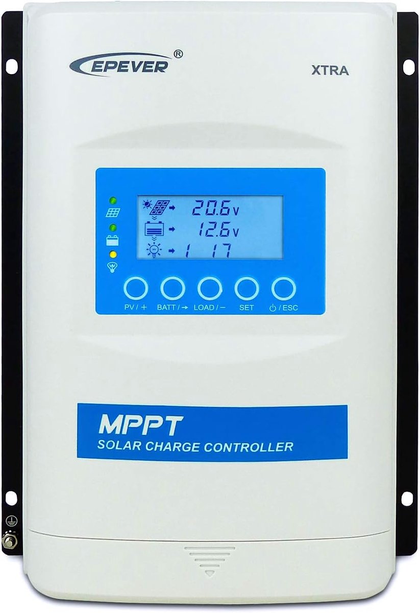 Zonne Laadregelaar - MPPT Controller - Energie Opladen - Auto Systeemspanning - 30A - Grijs