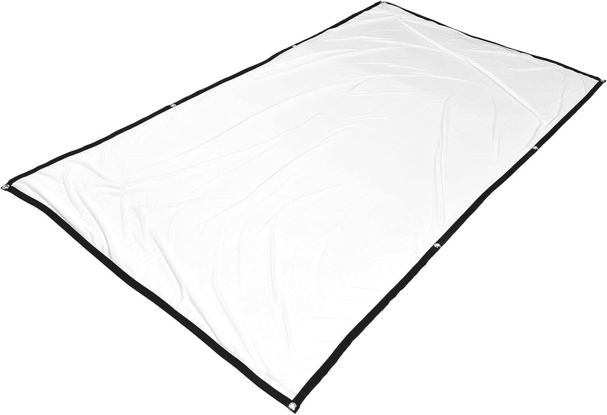 Projectiescherm - Draagbaar scherm - Thuisbioscoop maken - Kreukvrij materiaal - 150 inch - Wit