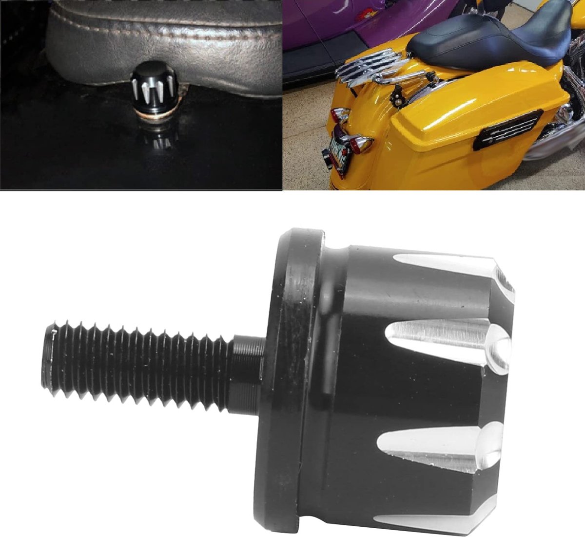 Dailygoods- Seat Bolt Aluminium - Bevestigingsschroef Motorfiets - 1/4in-20 Draad - Geschikt voor Iron 883/48/Roadster - Hoogwaardige Kwaliteit - Motorfiets Schroef
