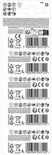 Achterkant van de verpakking van Duracell CR2032 batterijen met CE-markering en recycle-informatie.