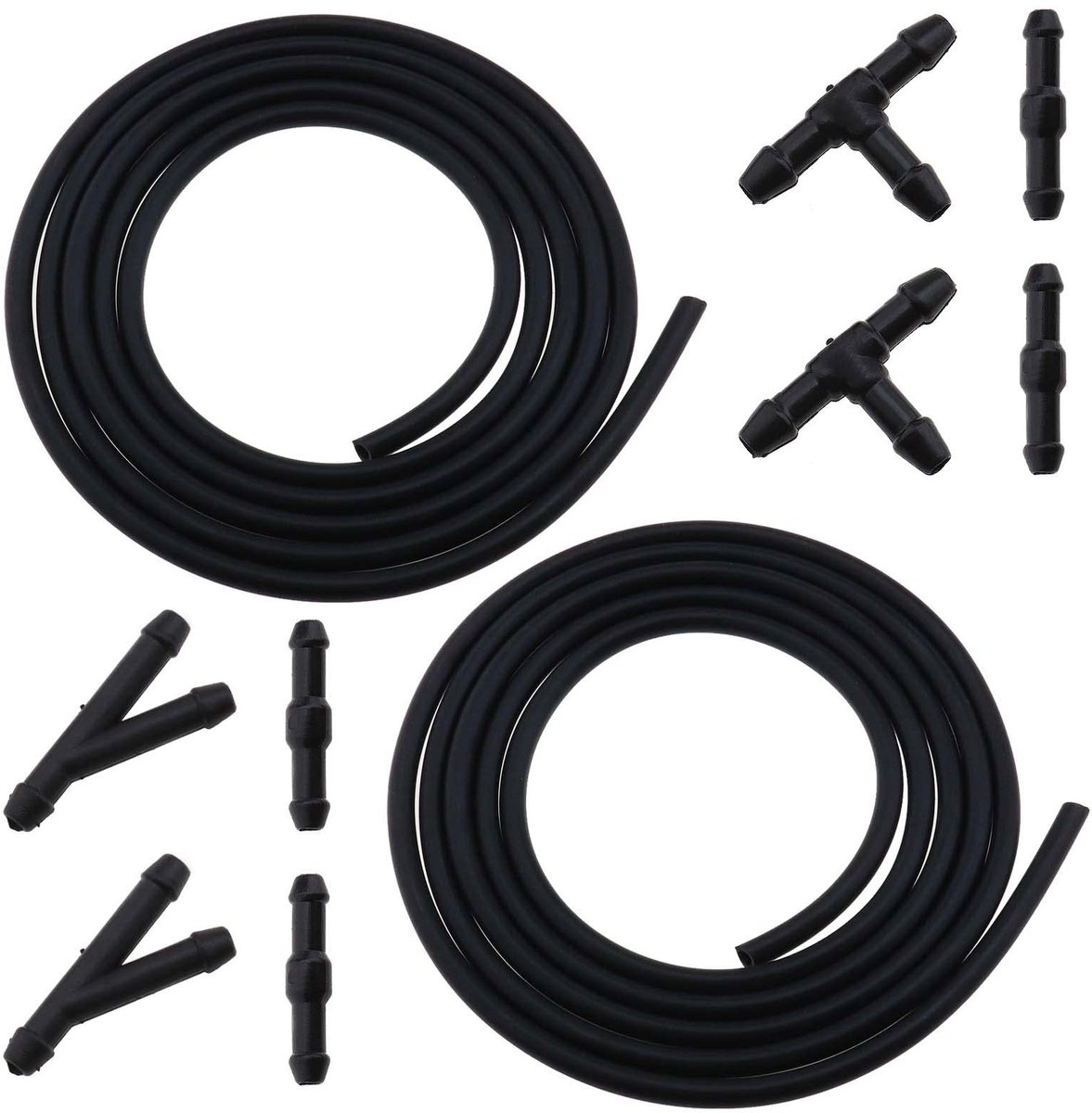 Dailygoods- Wasmachine Slang met Waterstop - Ruitensproeierslang - Slangverbindingen - 2 Meter - Rubber - Duurzaam - Ruitensproeier Slang