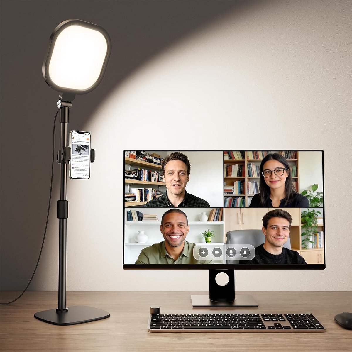 Video Conferencing Lamp - Webcam Light - Verbeteren Beeldkwaliteit - CRI>95 - 7 Inch - Niet gespecificeerd
