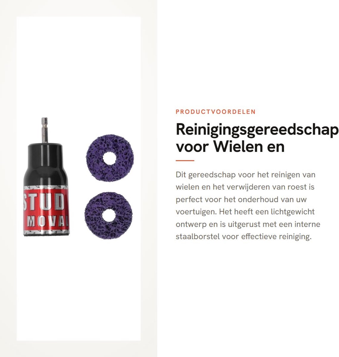 Dailygoods- Reinigingsgereedschap Lichtgewicht - Naafreiniger - Roestverwijderaar - Slijpschijf - Staalborstel - Grondig Schoonmaken - Wielreiniger