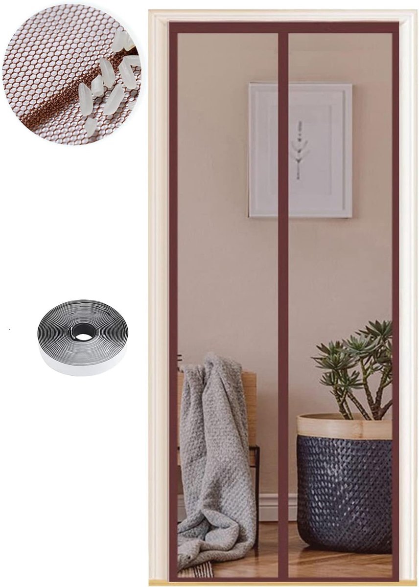 Magnetische Hor - Muggenhor Deur - Buiten Leven - Automatisch Sluitend - 90 x 205 cm - Bru