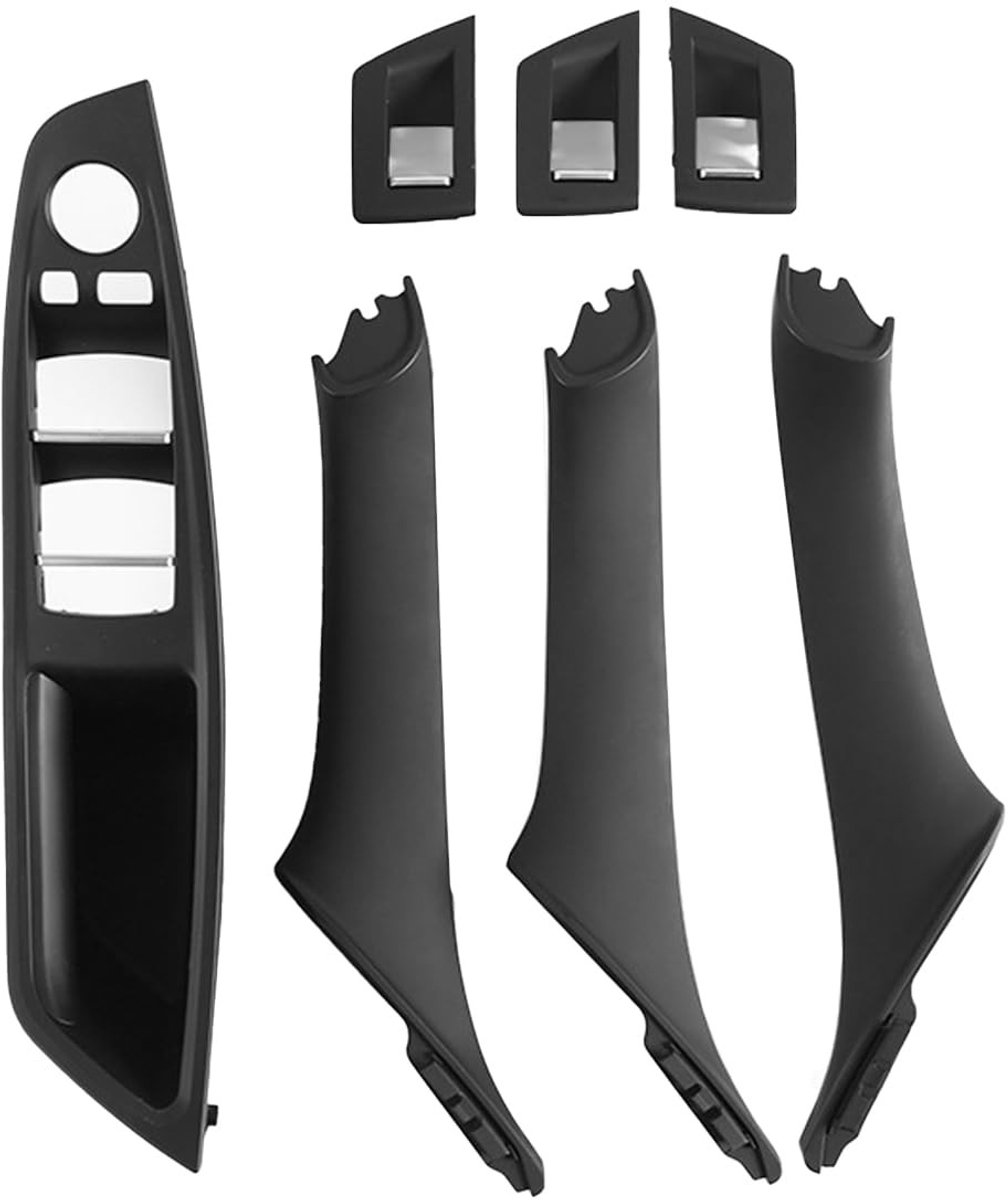 Dailygoods - Geschikt voor BMW 5 Serie F10 F11 520 523 525 528 530 535 Deurgreepset Raamschakelaar Armsteun Passagiersgreep 2010-2016 Zwart Rechts