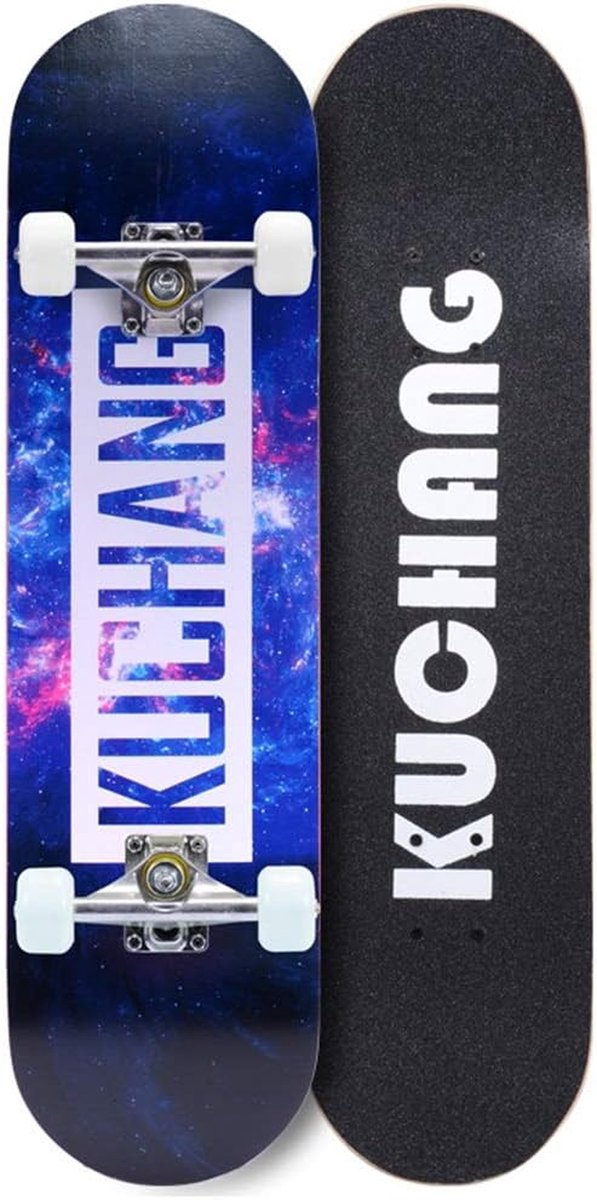 Skateboard Deck Cruiser Longboard Cruisen en Freeride 8 Lagen Esdoorn 31×8 Inch Sterrenhemel
