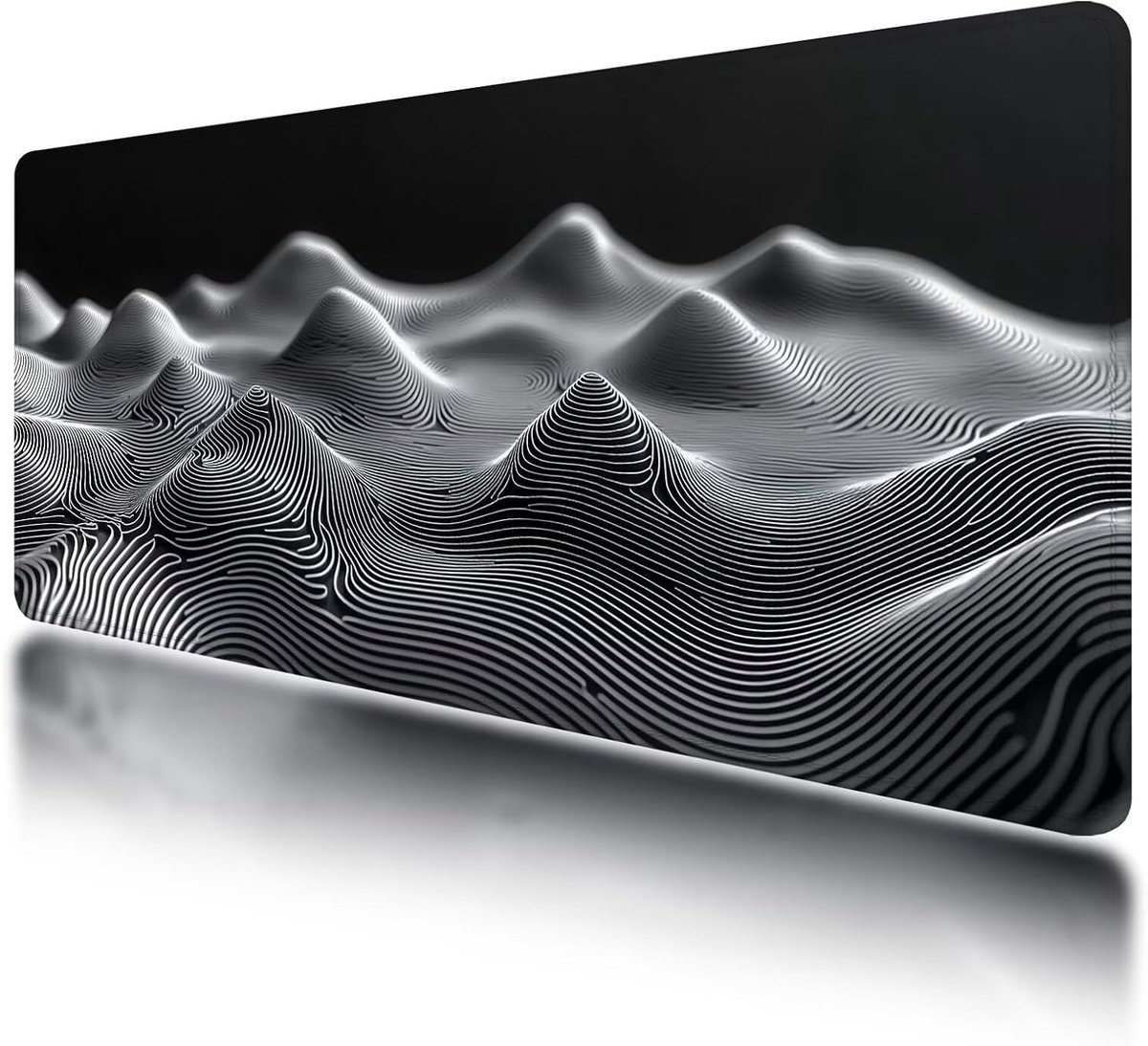 XXL Muismat - Bureau Onderlegger - Gaming en Kantoor - Waterproof en Antislip - 120x60 cm - Topografisch