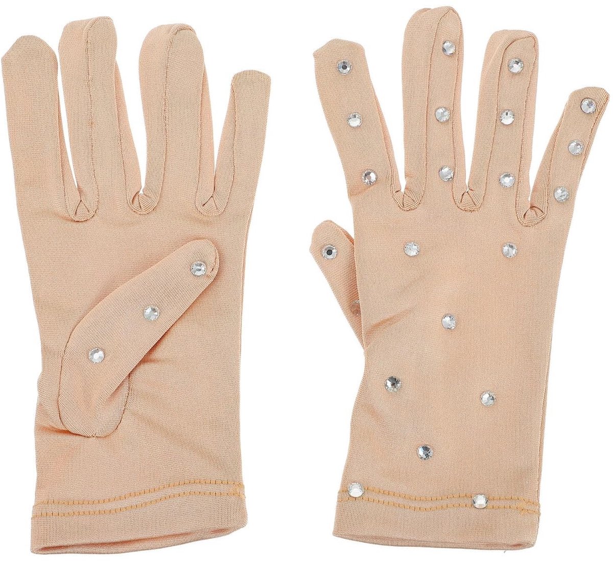 Dailygoods- Handschoenen Dames - Antislip Kunstschaats Handschoenen - Elastische Vezel - Lichtbruin - 1 Paar - Afmetingen 16,50 x 7,00 cm - Schaatshandschoenen