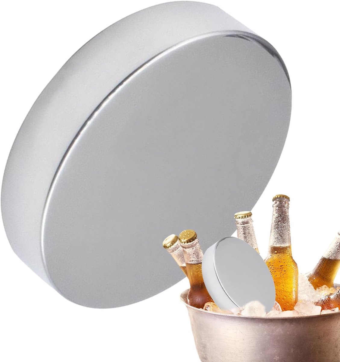 IJs Packs - Koel elementen - Eten koel houden - Roestvrij staal - 9.5 x 9.5 cm - Zilverkleurig