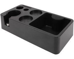 Dailygoods- Tamping Station Modern Design - Multifunctionele Filterhouder - Duurzaam ABS - Compact 31x15cm - Lichtgewicht - Matzwarte Afwerking - Koffiestation