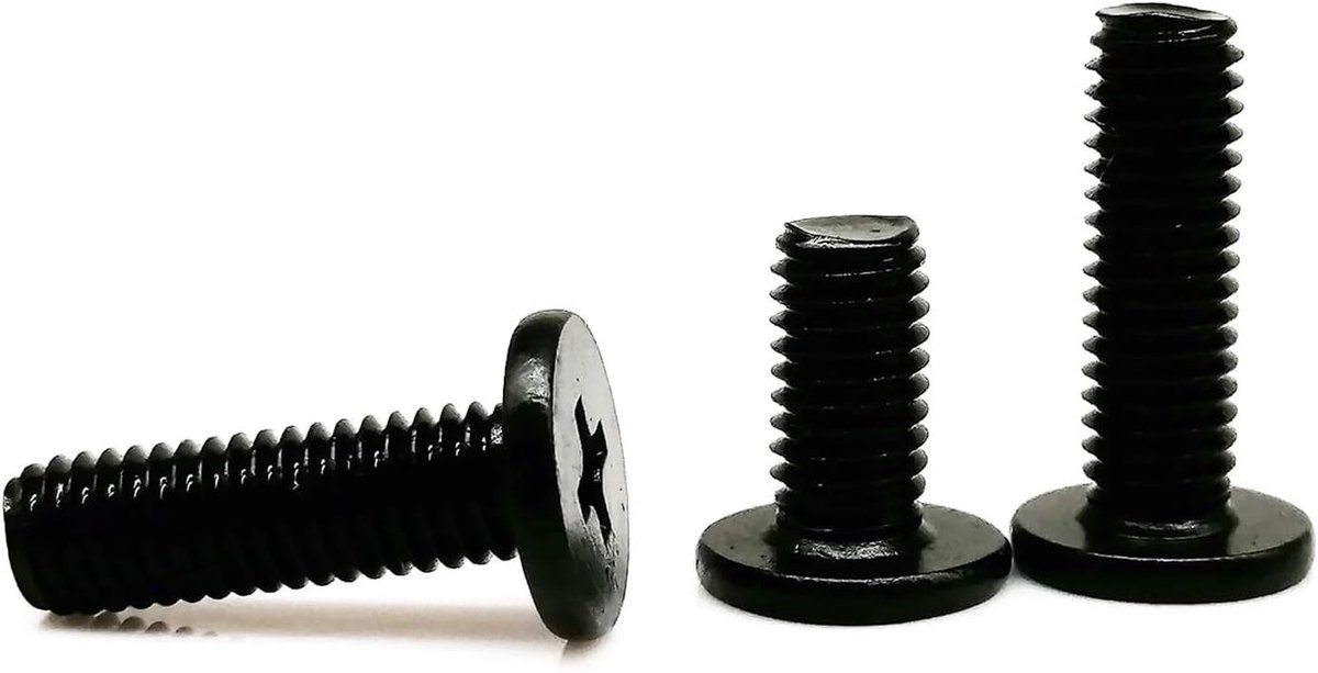 Mini Schroeven Set - Kleine Bouten - Apparaat Reparatie - Verzilverd Oppervlak - 50 Stuks - Zwart