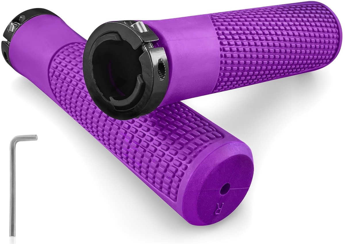 Dailygoods- Fietshandgrepen Ergonomisch - Universele Fietshandvaten - 135 mm - Rubber - Antislip - Geschikt voor Stuur 22 mm - Fietshandvat