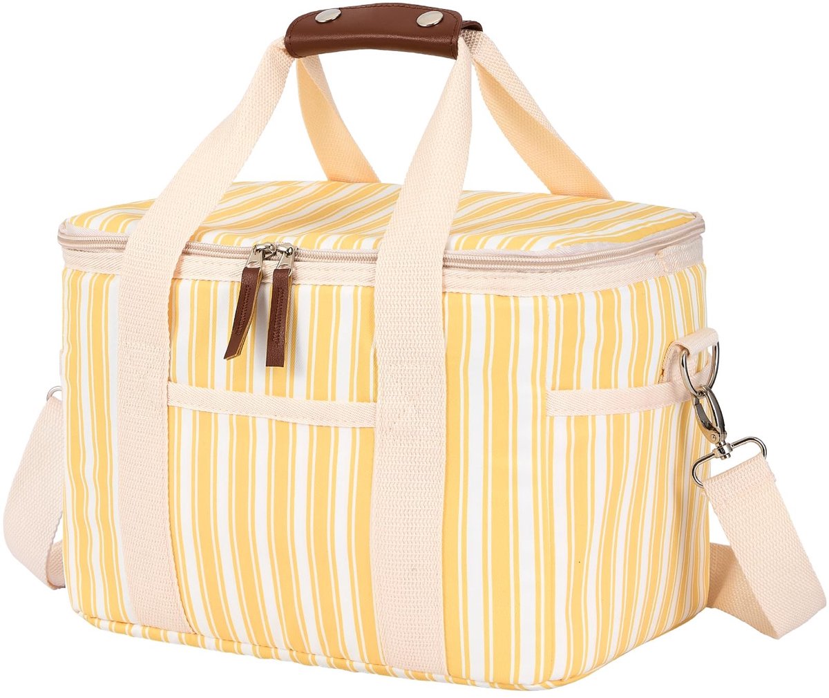 Dailygoods- Koeltas Grote Capaciteit 29 l - Verstelbare Schouderriem - Vuil- en Slijtvast PEVA - Ideaal voor Camping/School - Sterke Ritssluitingen - Lunchbox