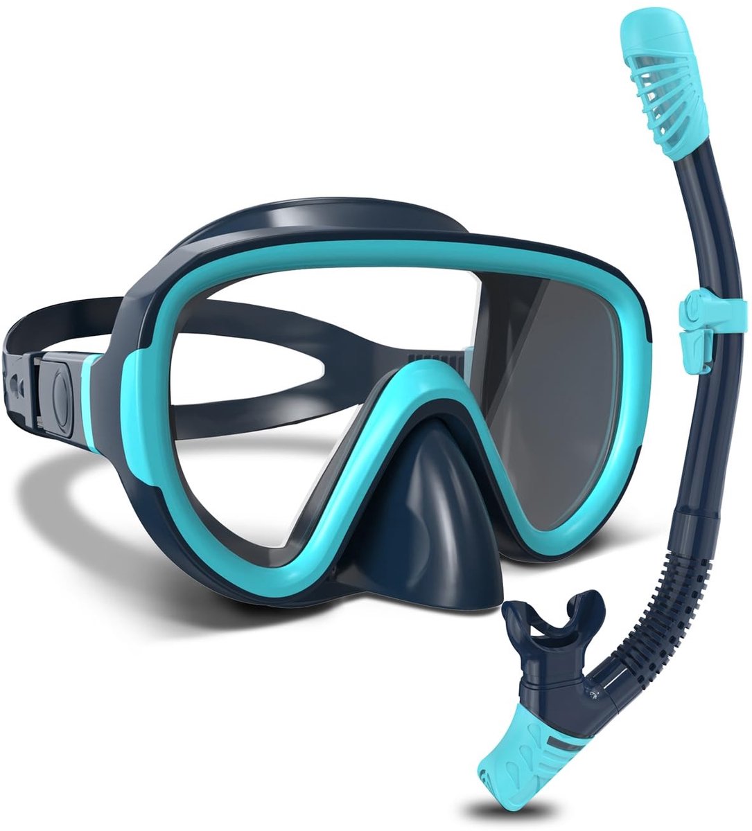 Dailygoods - Snorkelset voor Volwassenen met Droogtopsysteem - Duikmasker en Snorkel