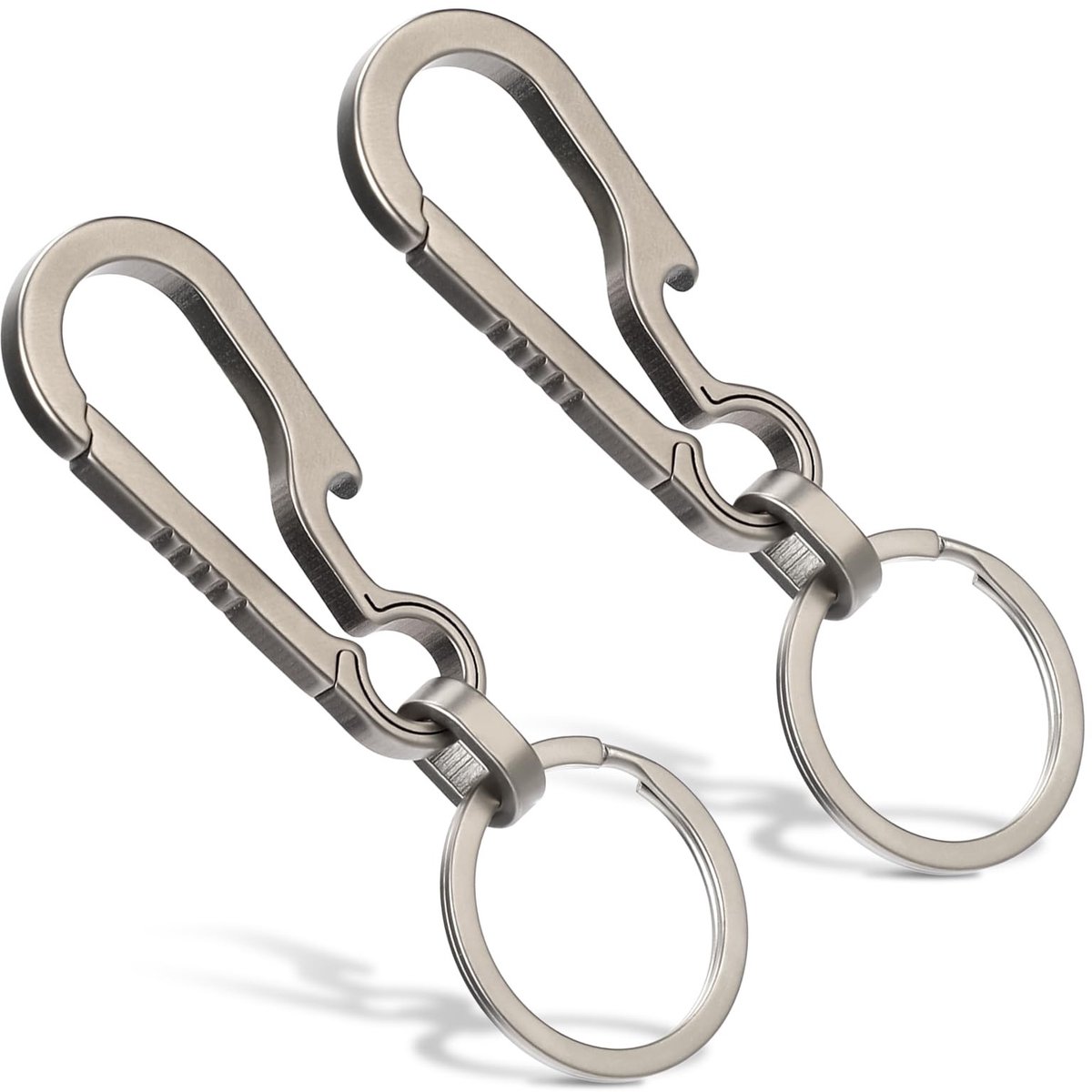 Dailygoods- Karabijnhaak Heavy Duty - Sleutelhanger Clip - Titanium Sleutelhanger - Roestbestendig - 2 Stuks - Praktische Organizer