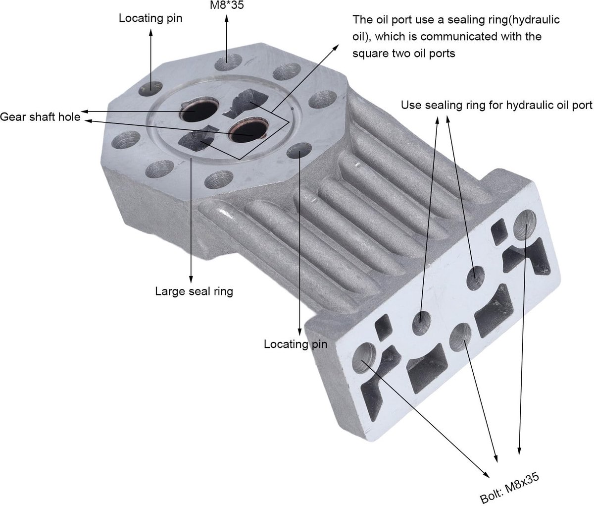 Dailygoods- Houtkloofmachine Elektrische Hydraulische Pomp - Aluminiumlegering - Vervangende Onderdelen - Compatibel met 4/6/7/8 Ton - Stevig en Lichtgewicht - Houtklover