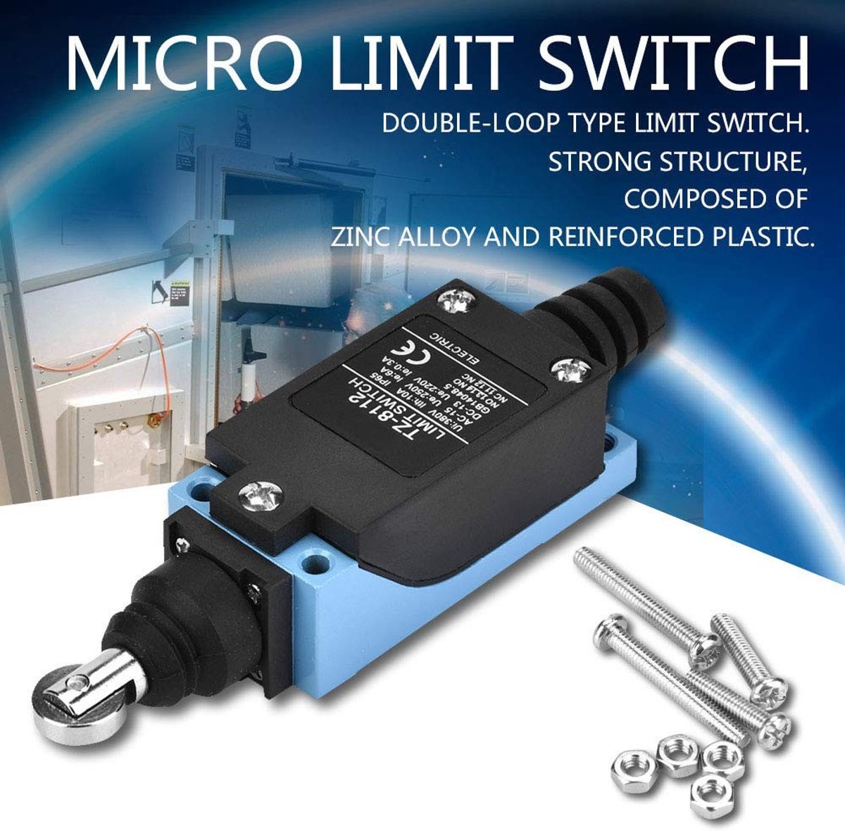 Dailygoods - Limit Switch - Miniatuur - Waterproof - 1NO + 1NC - Duurzaam - Voor elektrische toepassingen - Compact formaat
