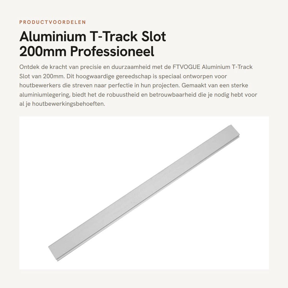 Dailygoods - Aluminium T-Track Slot 200mm - Professioneel Houtbewerkingsgereedschap - Precisie en duurzaamheid - Geschikt voor houtbewerking - Ideaal...