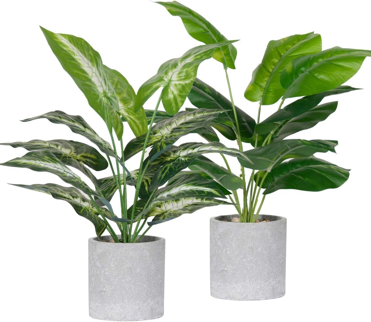 Dailygoods- Nepplanten 2 Pack - Kunstplanten voor Binnen - Kunstplant in Pot - Decoratie v