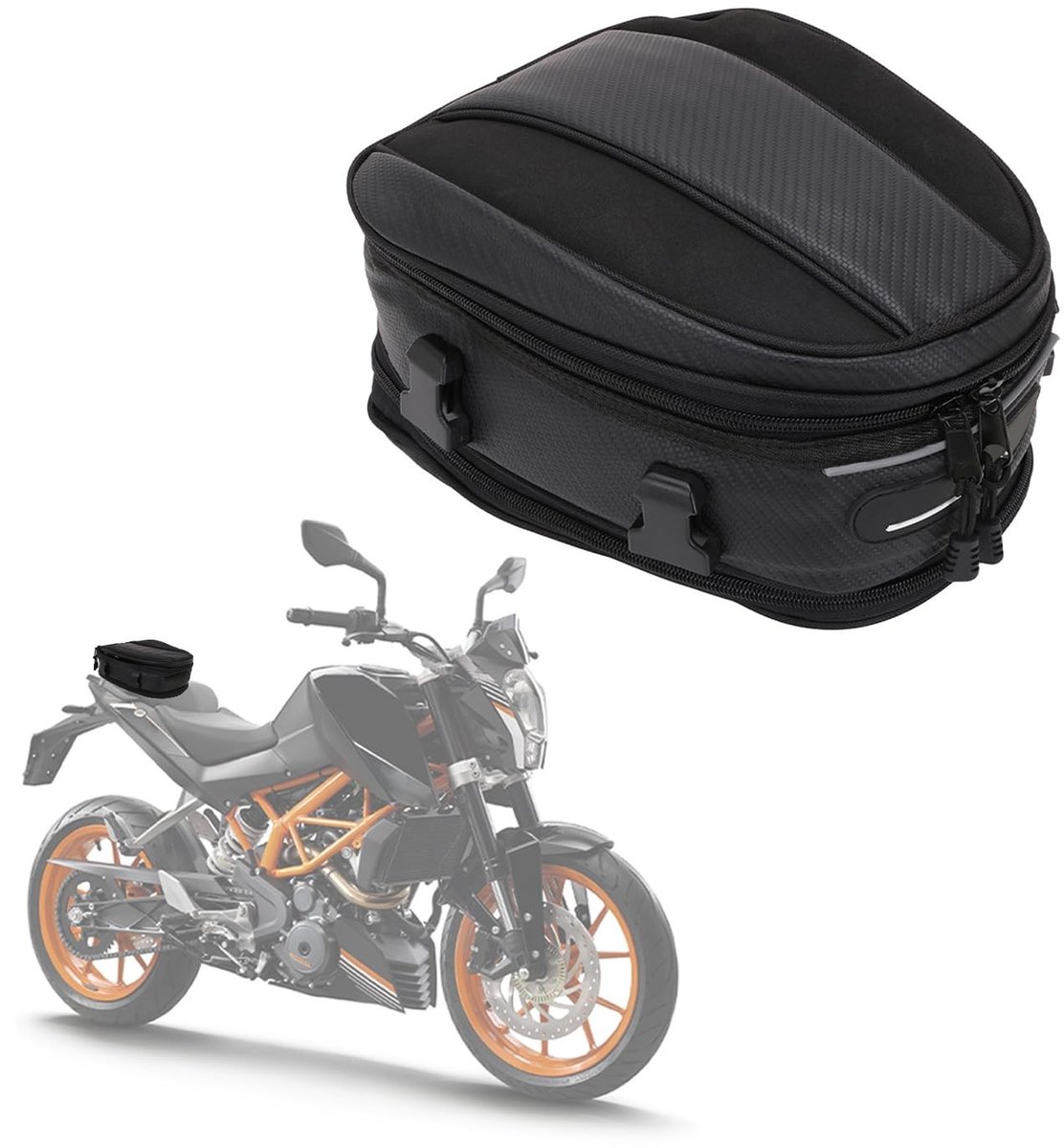 Dailygoods- Achtertas Waterdicht - Bagagetas - Zadeltas - Multifunctionele Tas - Sportrugzak - 15 Liter Inhoud - Motorbagage