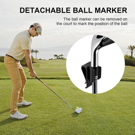 Dailygoods - Set van 5 Duurzame Golf Club Clips met Ball Markers van Dailygoods — afbeelding 4