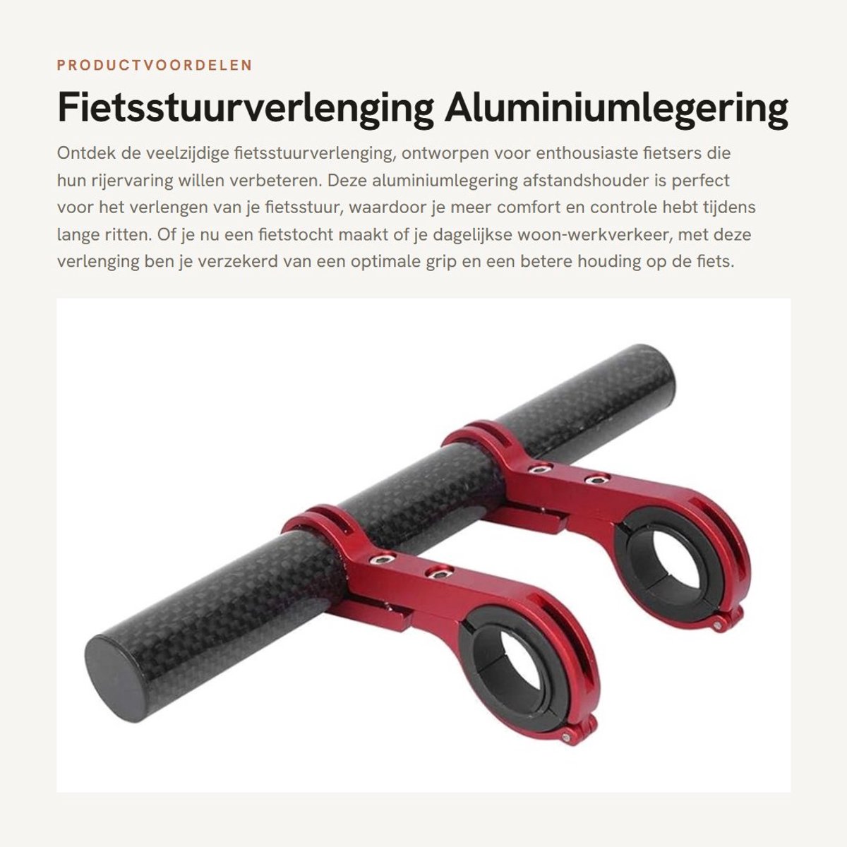 ZEYNOMAX - Fietsstuurverlenging - Aluminiumlegering - Multifunctionele afstandshouder - Geschikt voor fietsen - Optimale grip - Verlenging van stuur