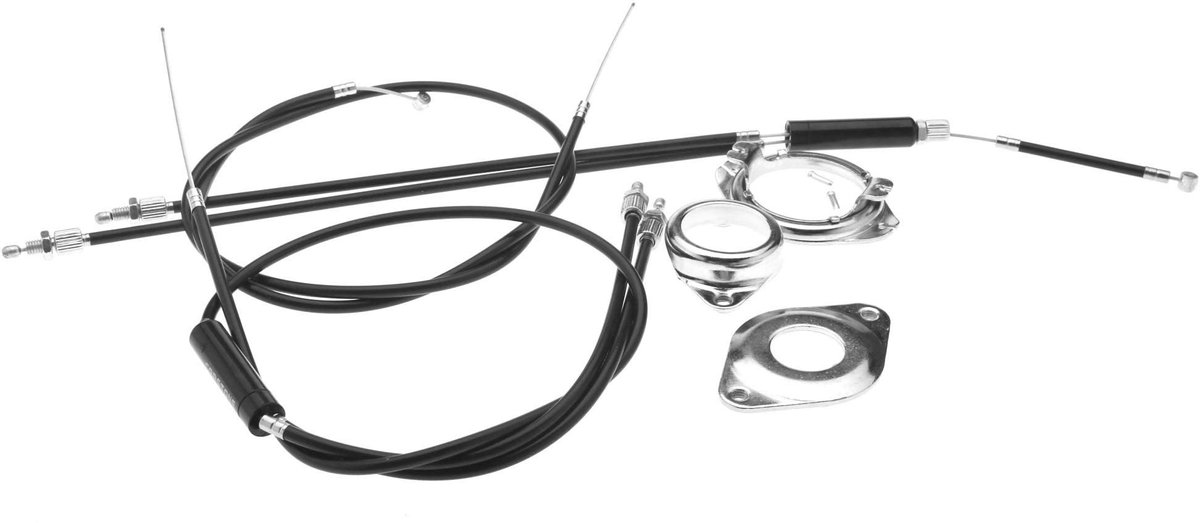 Dailygoods- Remkabels Set - Gyro Kabels - Compleet - Geschikt voor BMX - Zwart - Inclusief Achterste Kabels x2 - Fietsremkabels