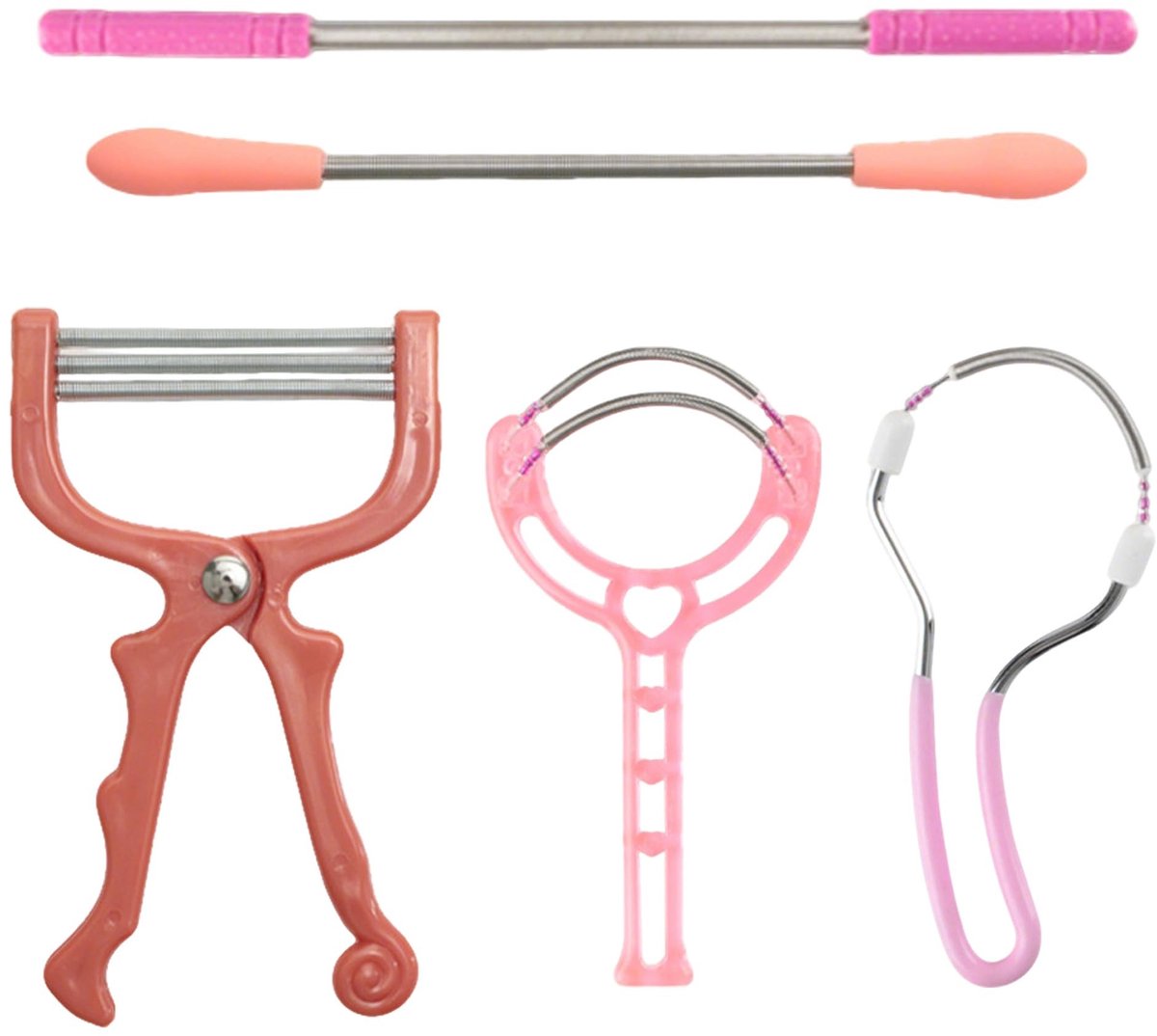 Dailygoods - Set van 5 Roestvrijstalen Epilators voor Gezichtshaar